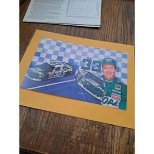 1990 Harry Gant Skull Bandit #33 Sam Bass Art NASCAR Driver Card 11x7 Food Lion